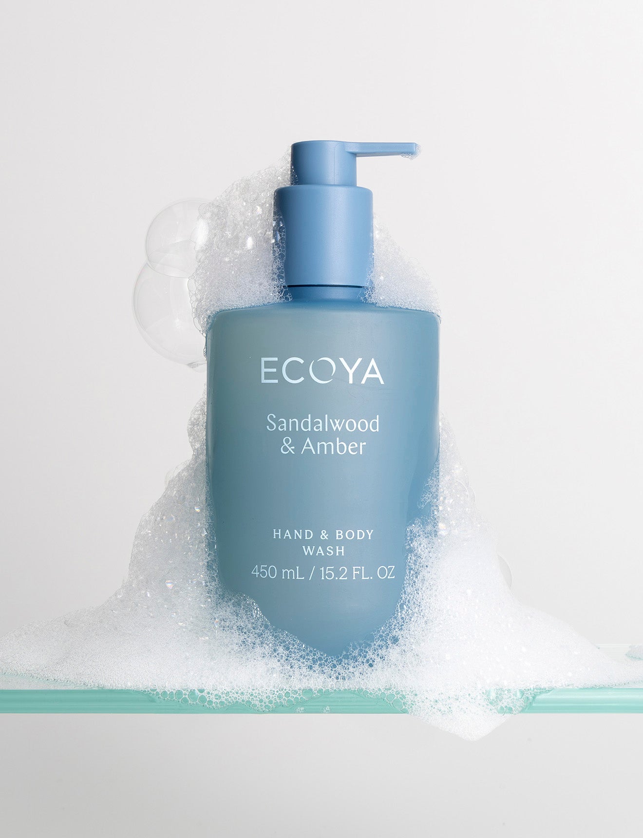 ECOYA Hand & Body Wash Sandalwood & Amber 450ml