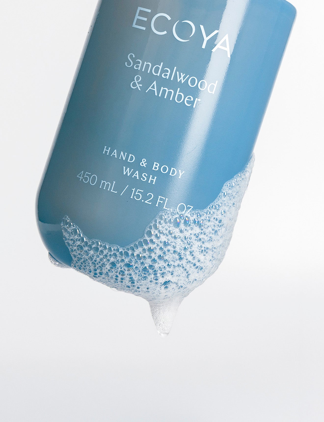 ECOYA Hand & Body Wash Sandalwood & Amber 450ml