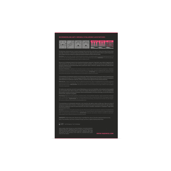 FOREO FAQ Forehead Microneedling Anti-Wrinkle Hyaluronic Acid Patches 3 Patches