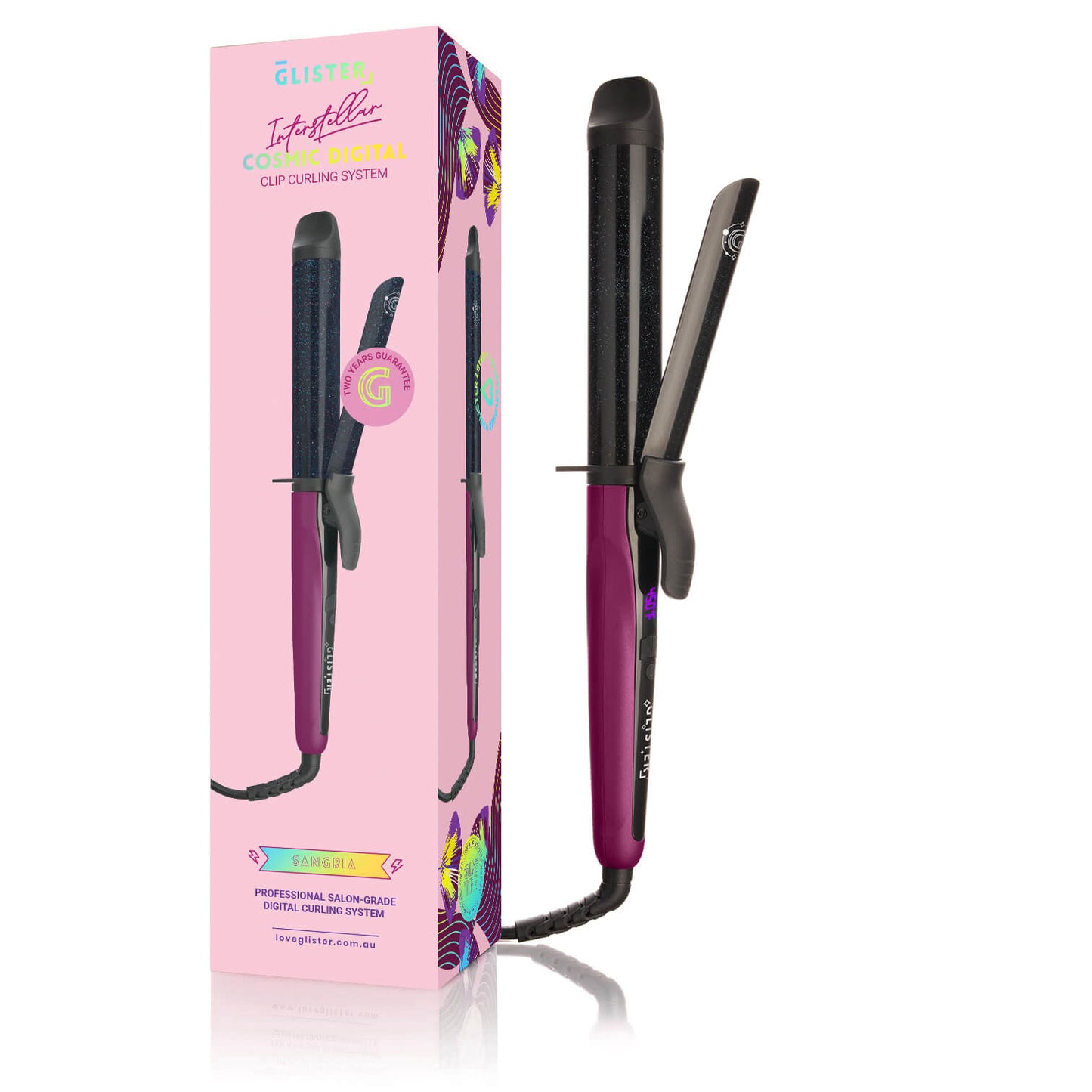 Glister Digital Clip Curler Sangria 32mm