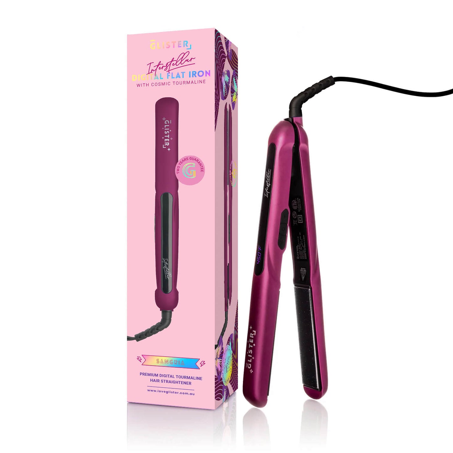 Glister Digital Flat Iron Sangria 32mm