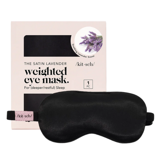 Kitsch Lavender Weighted Eye Mask - Black