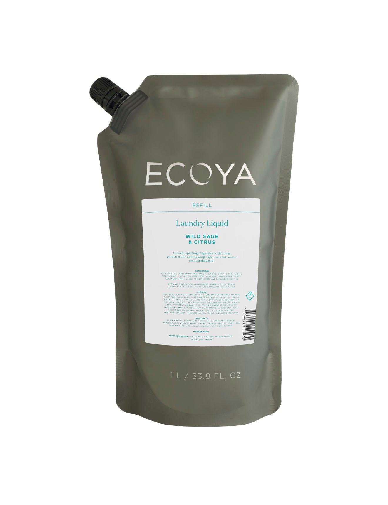 ECOYA Wild Sage & Citrus Laundry Liquid Refill 1L