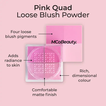 MCoBeauty Blush Quad Loose Powder - Pink