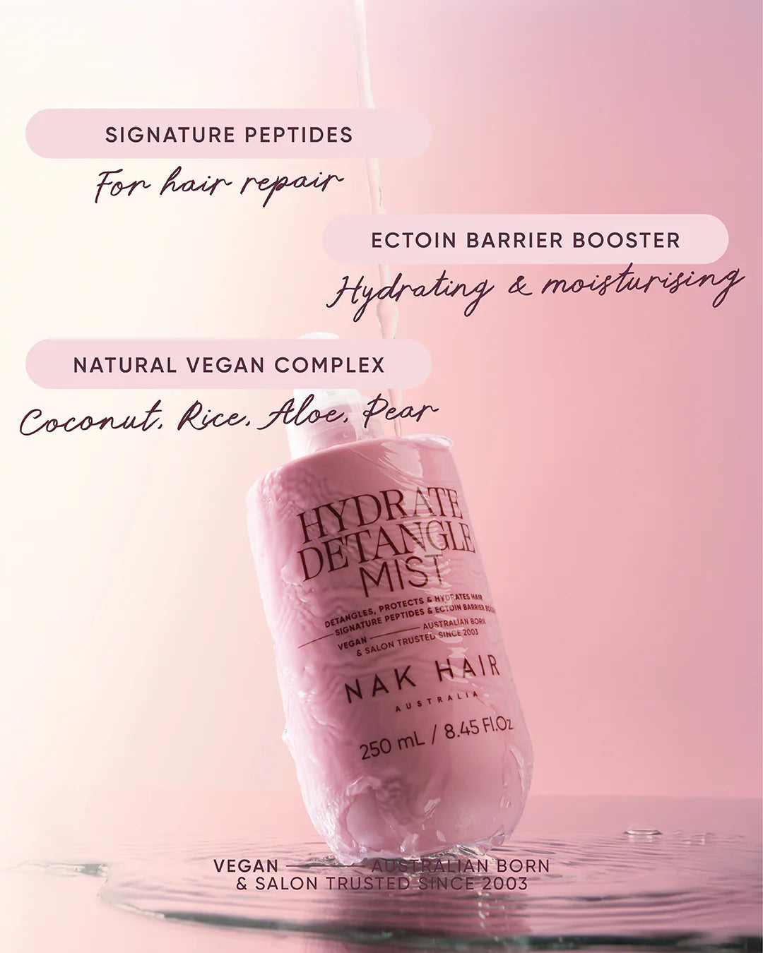 NAK Hydrate Detangle Mist 250ml