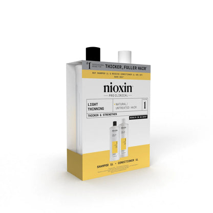 Nioxin Scalp + Hair Thickening System 1 Shampoo + Conditioner 1L Duo