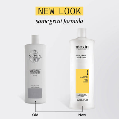 Nioxin Scalp + Hair Thickening System 1 Shampoo + Conditioner 1L Duo