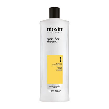 Nioxin Scalp + Hair Thickening System 1 Shampoo + Conditioner 1L Duo