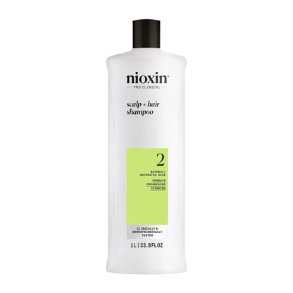 Nioxin Scalp + Hair Thickening System 2 Shampoo + Conditioner 1L Duo