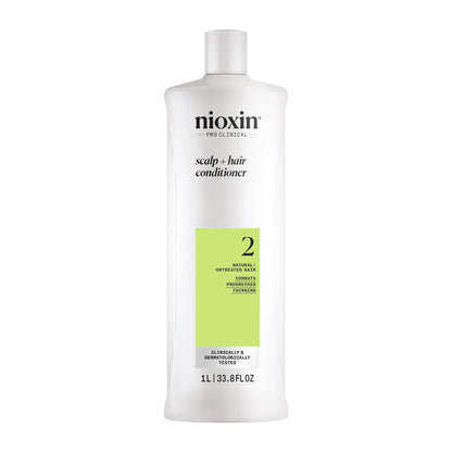 Nioxin Scalp + Hair Thickening System 2 Shampoo + Conditioner 1L Duo