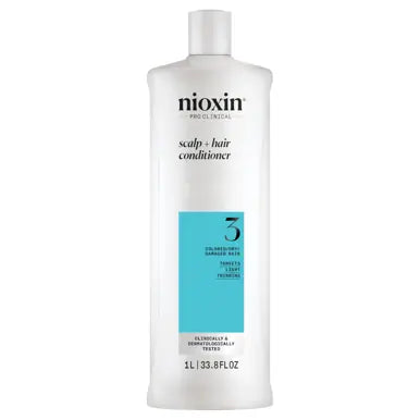 Nioxin Scalp + Hair Thickening System 3 Shampoo + Conditioner 1L Duo