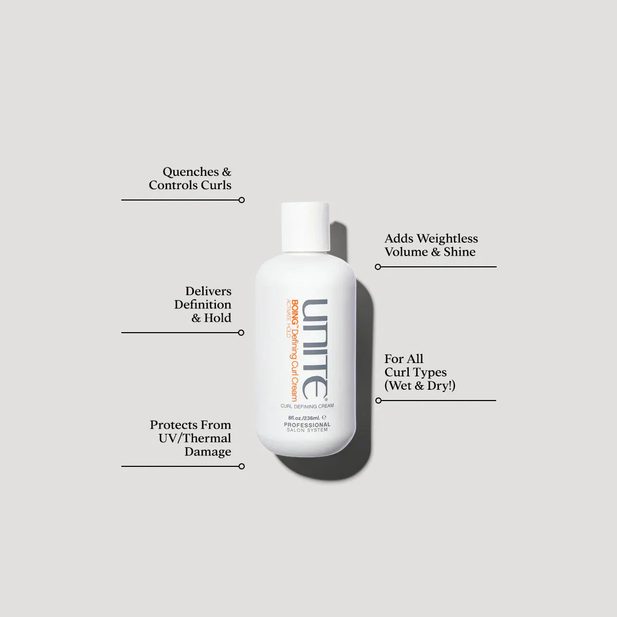 Unite Boing Defining Curl Cream Activate Hold 236ml