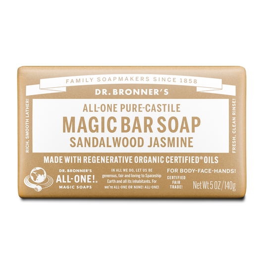 Dr. Bronner's Pure Castile Bar Soap - Sandalwood and Jasmine 140g
