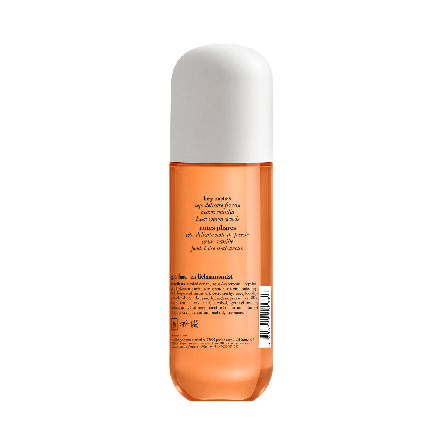 philosophy vanilla hug body & hair fragrance mist 236ml