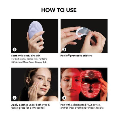 FOREO FAQ Under Eye Microneedling Anti-Wrinkle Hyaluronic Acid Patches 3 Pairs