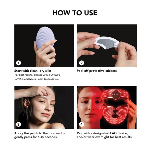 FOREO FAQ Forehead Microneedling Anti-Wrinkle Hyaluronic Acid Patches 3 Patches