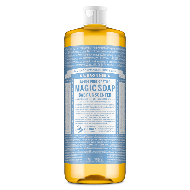 Dr. Bronner's Babies' Pure Castile Liquid Soap - Unscented 946ml