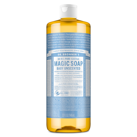 Dr. Bronner's Babies' Pure Castile Liquid Soap - Unscented 946ml