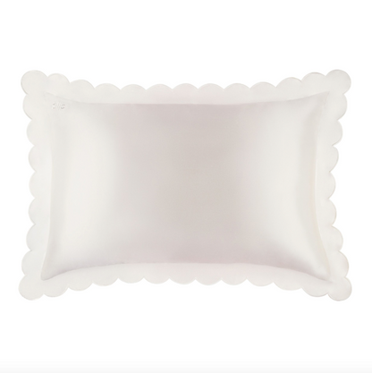 Slip Pure Silk Queen Pillowcase - White Scollop