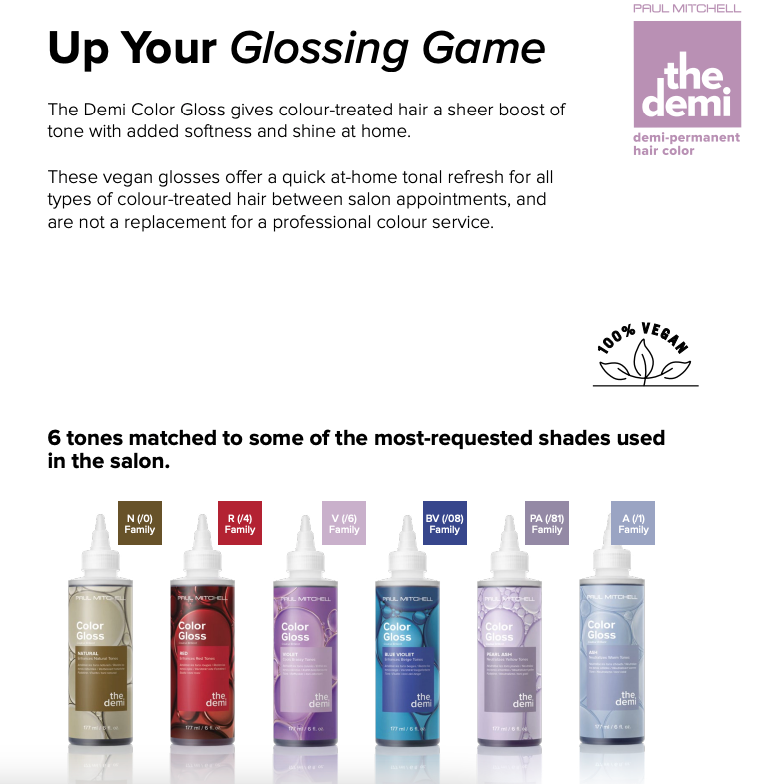 Paul Mitchell The Demi Color Gloss- Ash 177ml