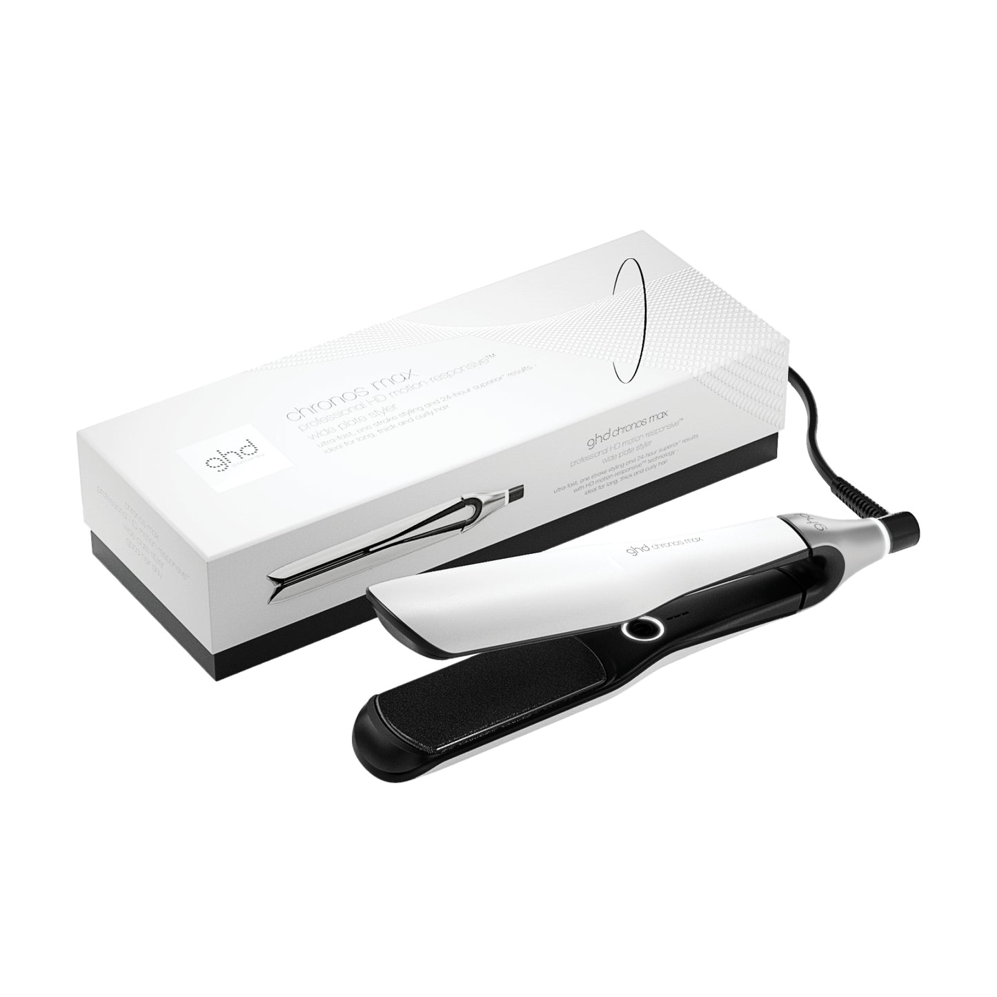 ghd Chronos Max Wide-Plate Hair Straightener 43mm - White