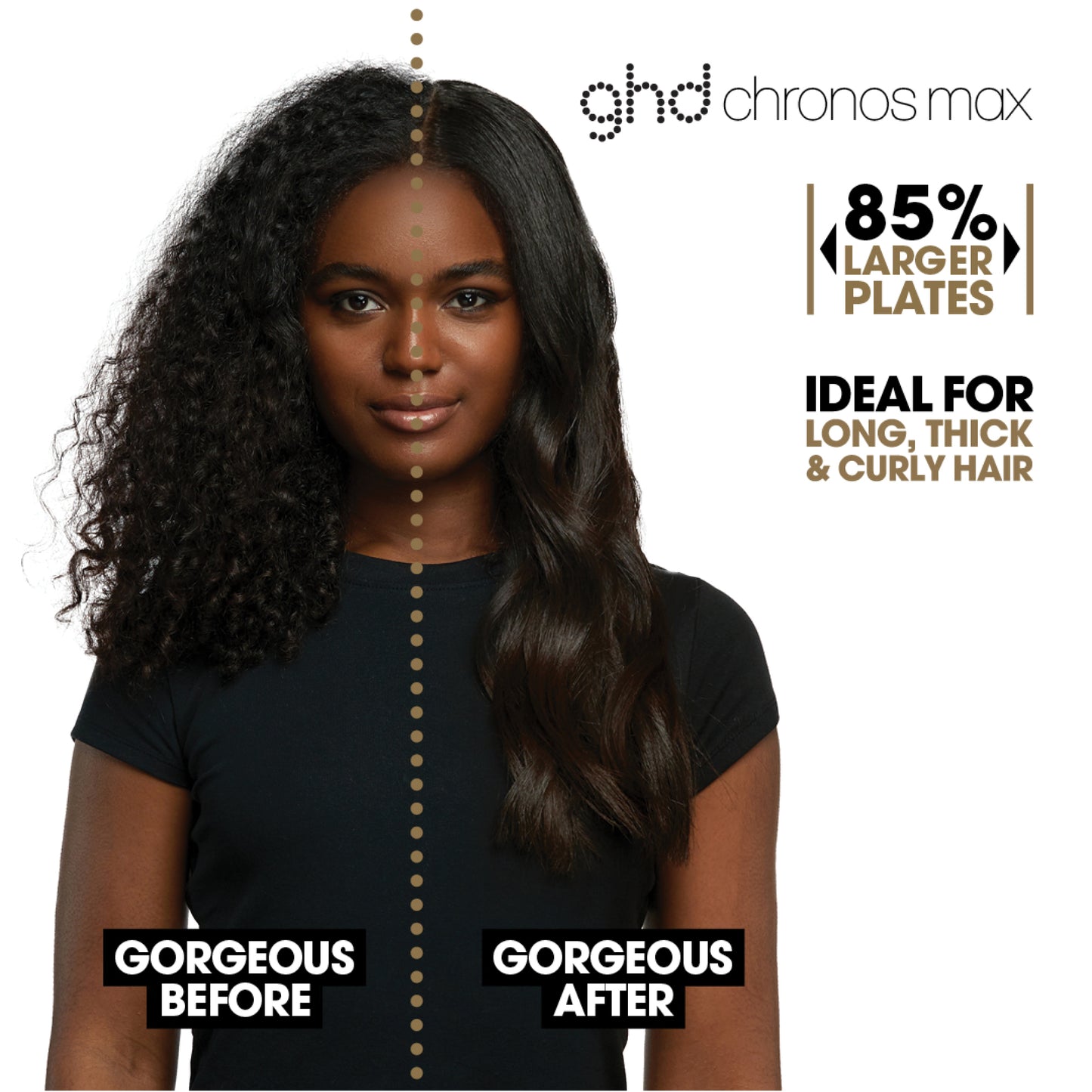 ghd Chronos Max Wide-Plate Hair Straightener 43mm - White