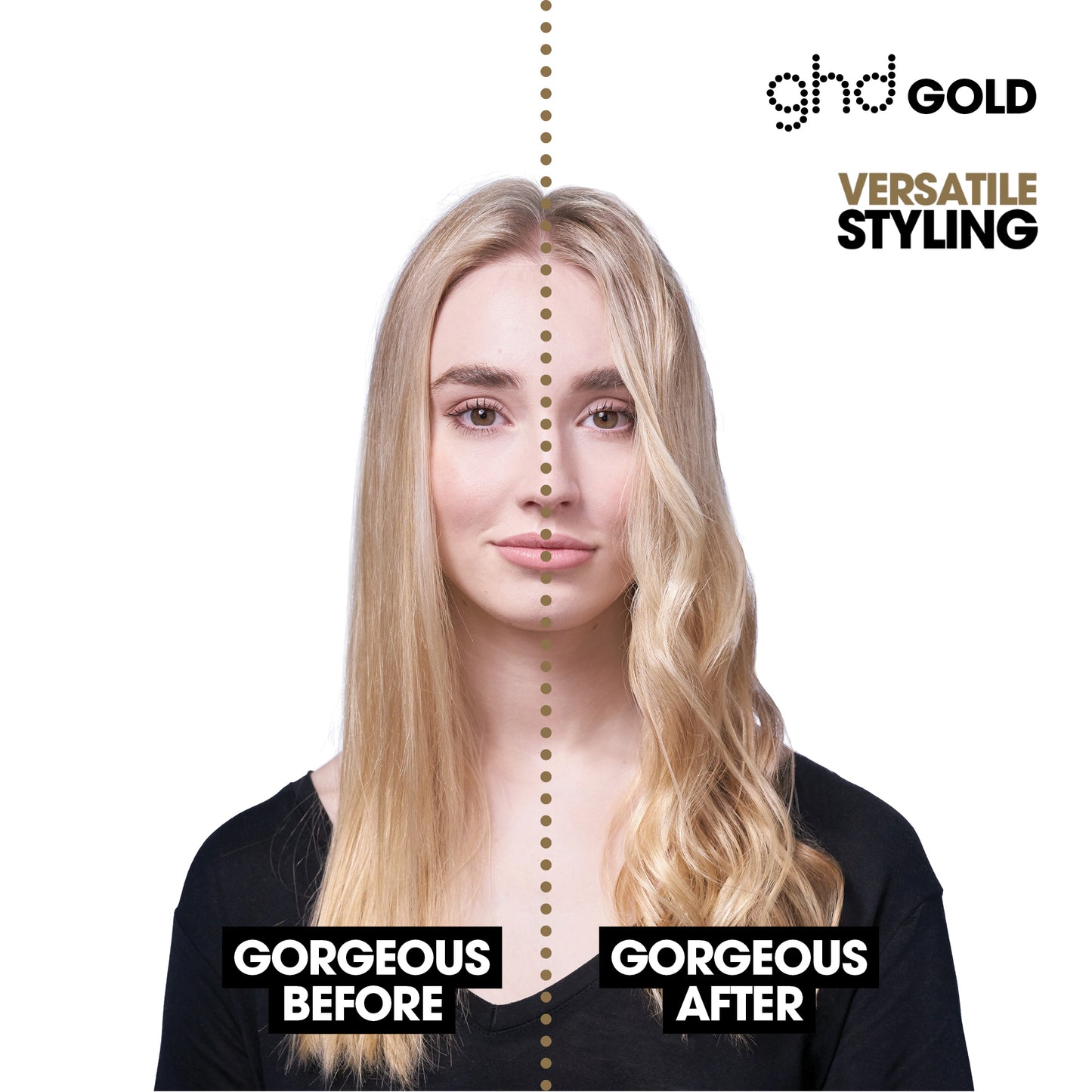 ghd Gold Hair Straightener 26mm Plate - Black