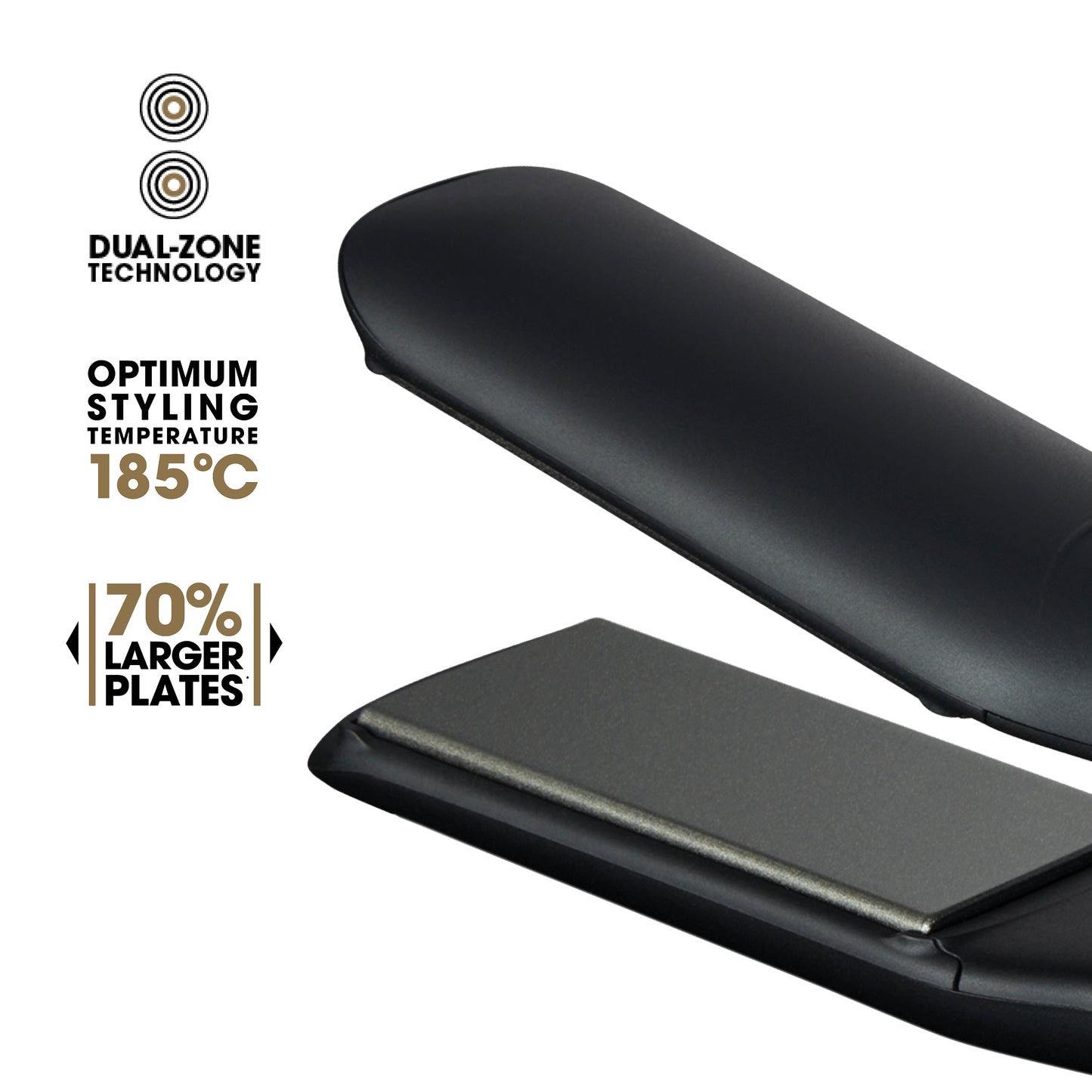 ghd Max Wide-Plate Hair Straightener 42mm Plate - Black