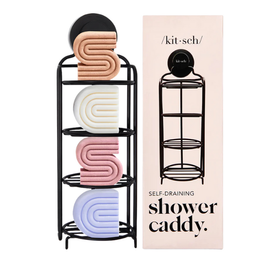 Kitsch Self-Draining Shower Caddy - Black