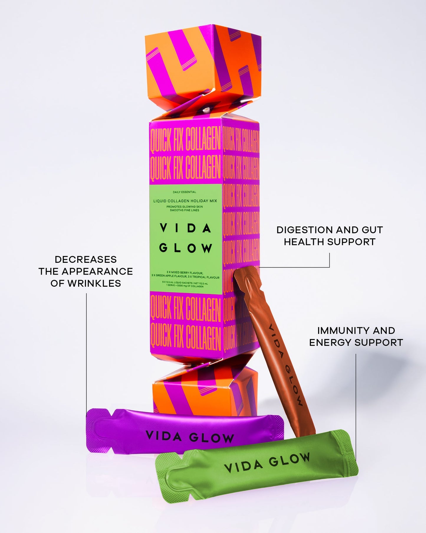 Vida Glow Liquid Collagen Holiday Mix Bon Bon