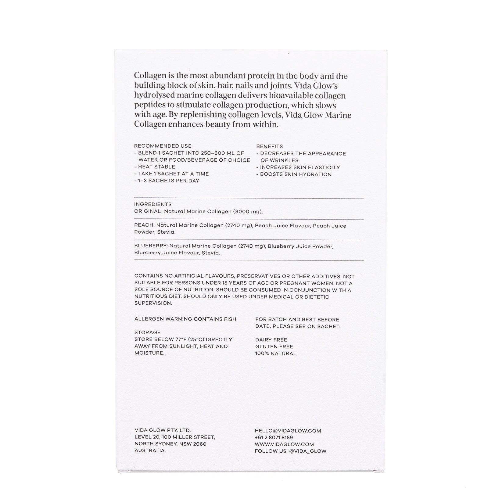 Vida glow collagen back