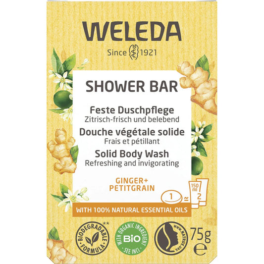 Weleda Shower Bar Ginger + Petitgrain 75g
