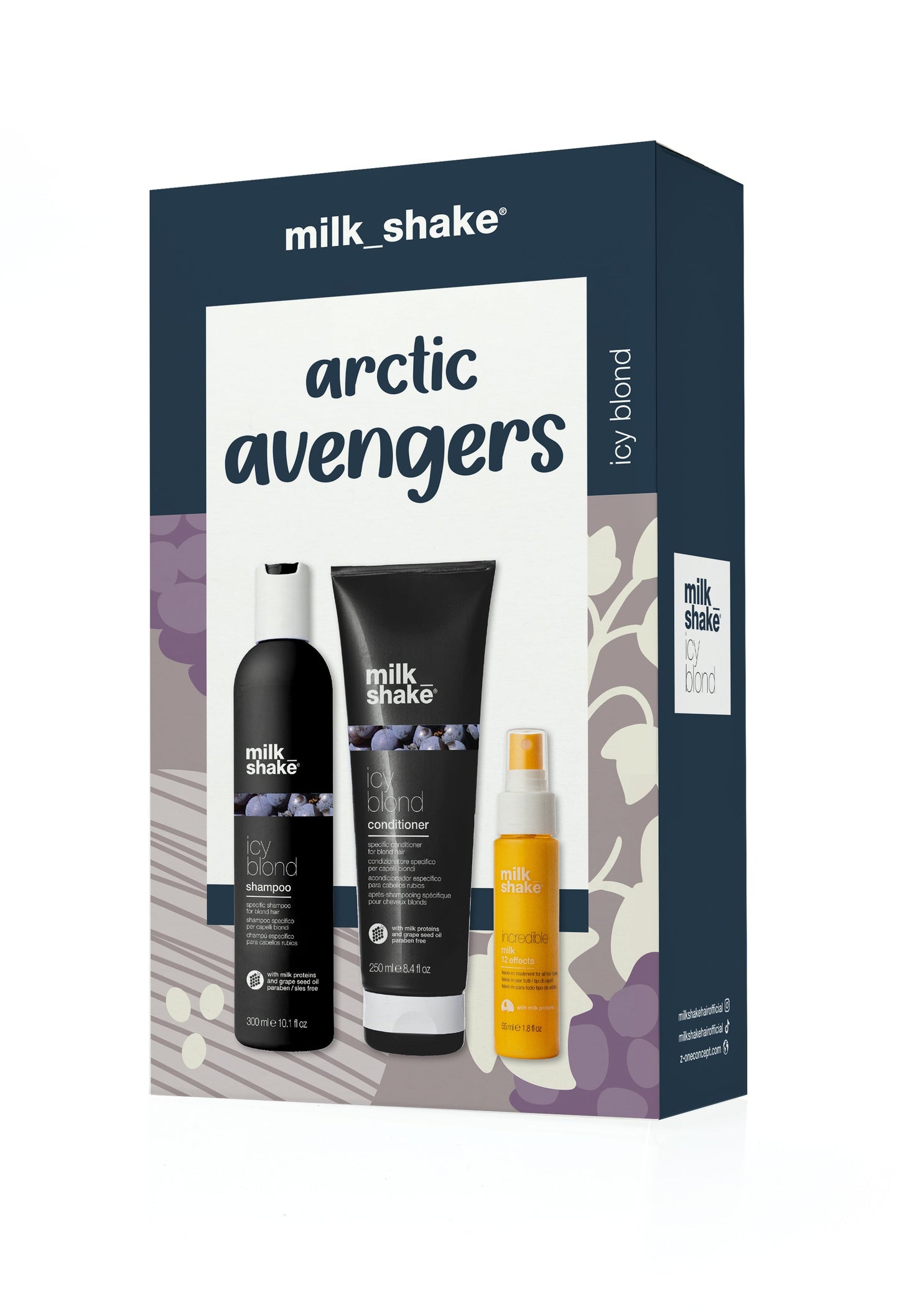 milk_shake 'arctic avengers' icy blonde trio pack