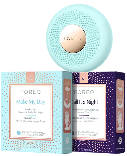 FOREO UFO 3 Mini Artic Blue & Masks Bundle