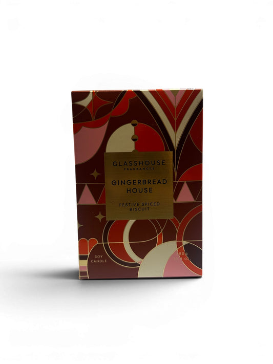 Glasshouse Fragrances Christmas 380g Candle - Gingerbread House