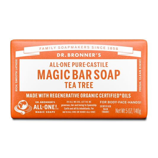 Dr. Bronner's Pure Castile Bar Soap - Tea Tree 140g