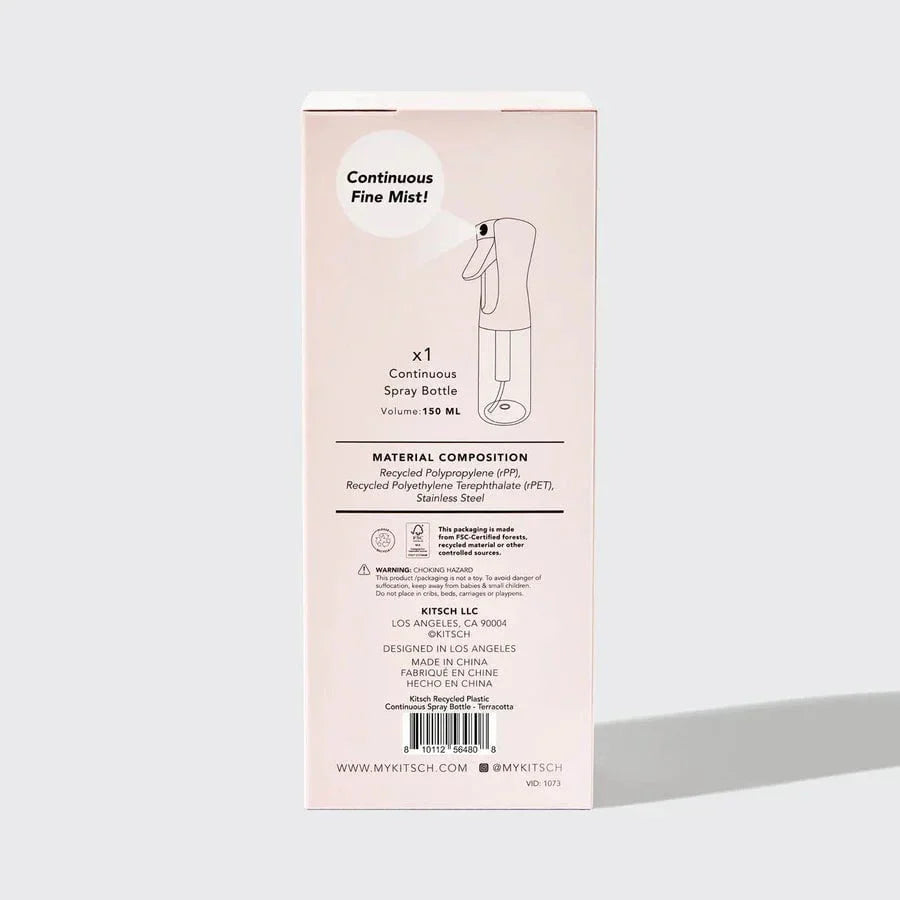 Kitsch Kitsch Recycled Plastic Continuous Spray Bottle - Terracotta Hair Care [Health and Beauty]