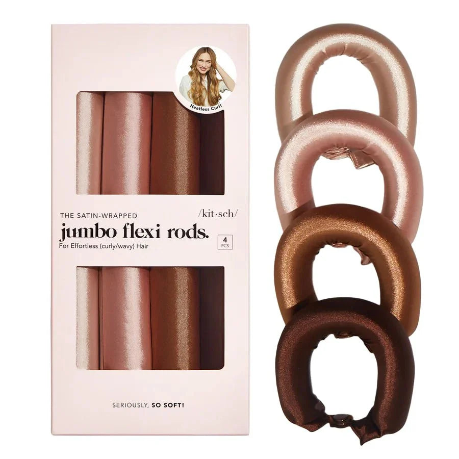 Kitsch Kitsch Satin XL Flexi Rods 4pc Set- Rosewood Hair Styling Products