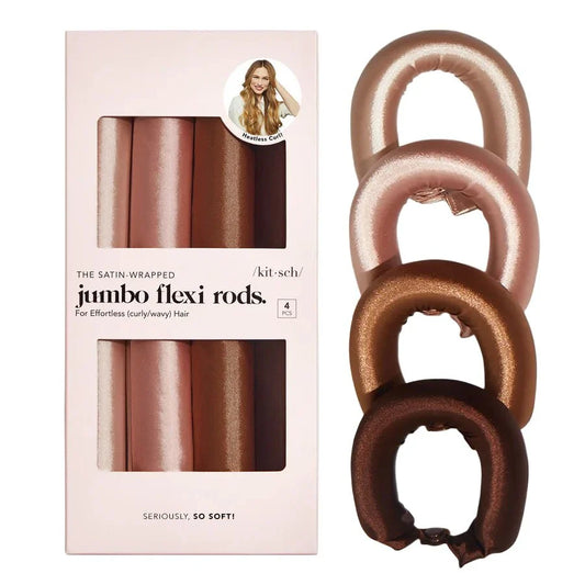 Kitsch Kitsch Satin XL Flexi Rods 4pc Set- Rosewood Hair Styling Products