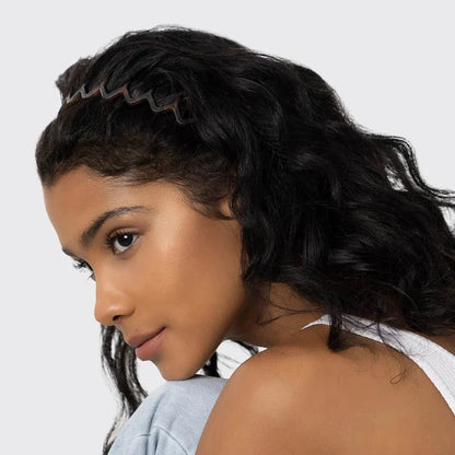 Kitsch Kitsch Recycled Plastic Zigzag Headbands 2pc Set - Black & Tort Headband