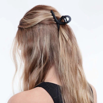 Kitsch Recycled Plastic Loop Claw Clips 2pc Set - Black & Tort