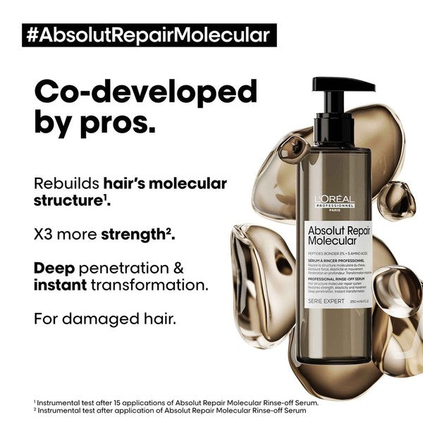 LOreal Professionnel L'Oreal Professionnel Serie Expert Absolut Repair Molecular Rinse-off Serum 250ml Hair Treatments