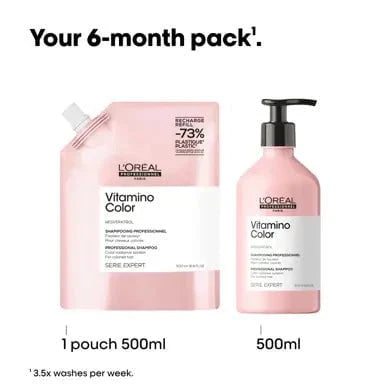LOreal Professionnel L'Oreal Professionnel Serie Expert Vitamino Color Shampoo Refill Pouch 500ml Shampoo