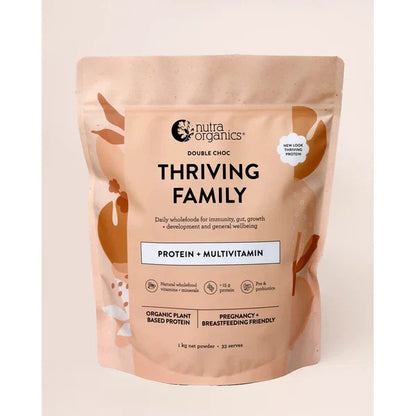 Nutra Organics Double Choc / 1kg Nutra Organics Thriving Family supplements