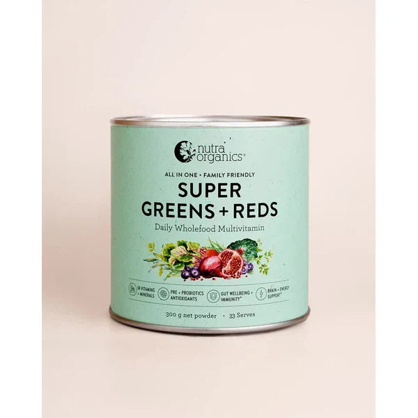 Nutra Organics Original / 300g Nutra Organics Super Greens and Reds supplements