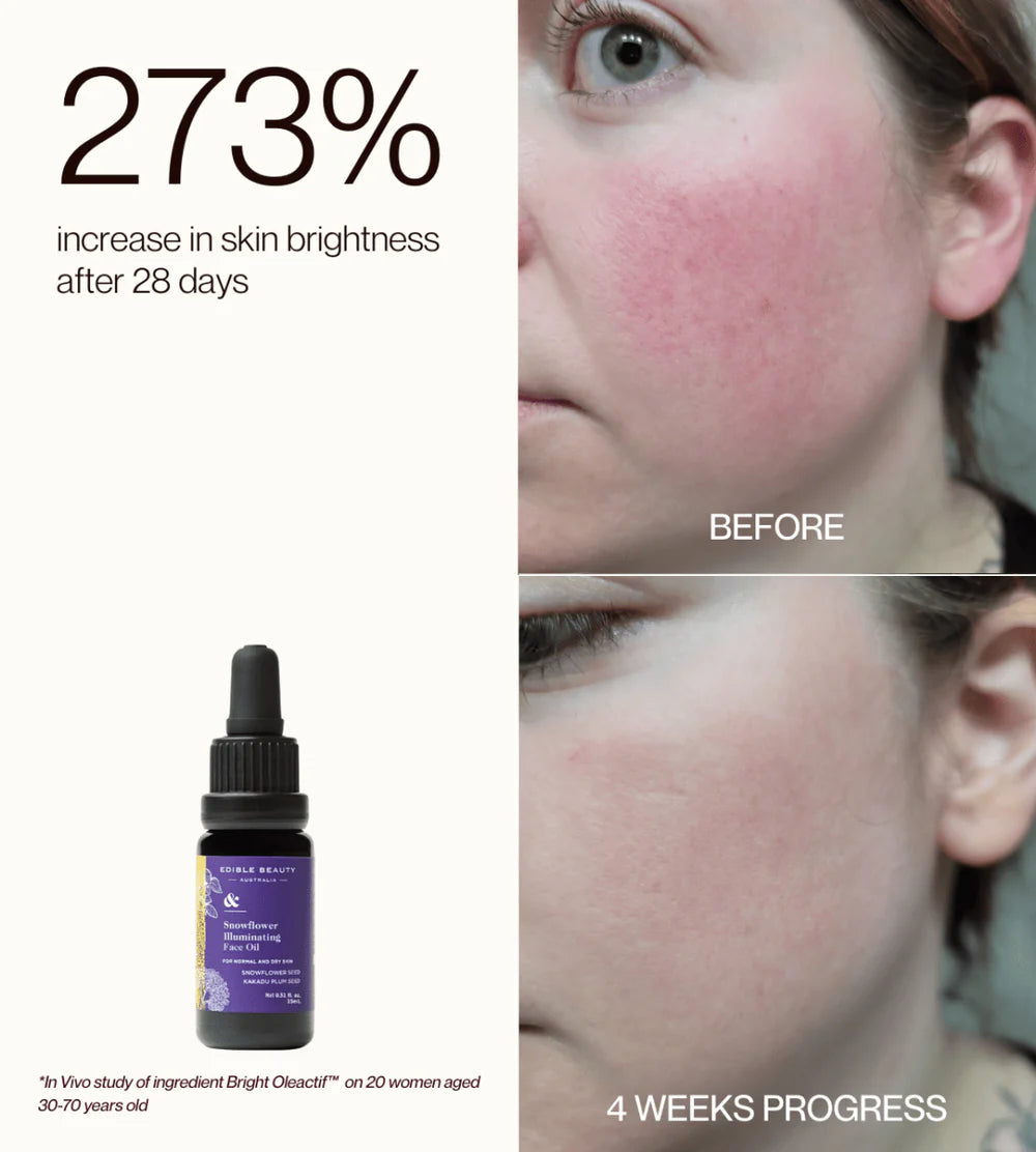 Edible Beauty & Snowflower Illuminating Face Oil 15ml